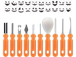 Kit De 30 Peças Para Esculpir Abóboras Com Raspador E Cabo