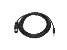 Cabo Din 5 Pinos Macho para 3.5mm Macho, 3m, Sinal Claro