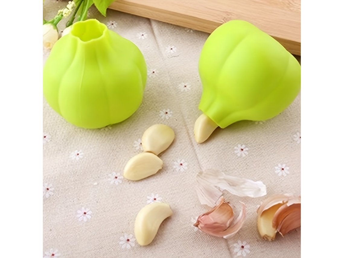 Descascador De Alho Silicone, Ferramenta Fácil E Rápida Para Descascar Alimentos Na Cozinha, Utensílio De Cozinha Prático E Fácil Limpar