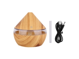 Laxiscreed Umidificador Silencioso Com Textura Madeira, Aromaterapia Portátil Usb Para Mesa De Escritório