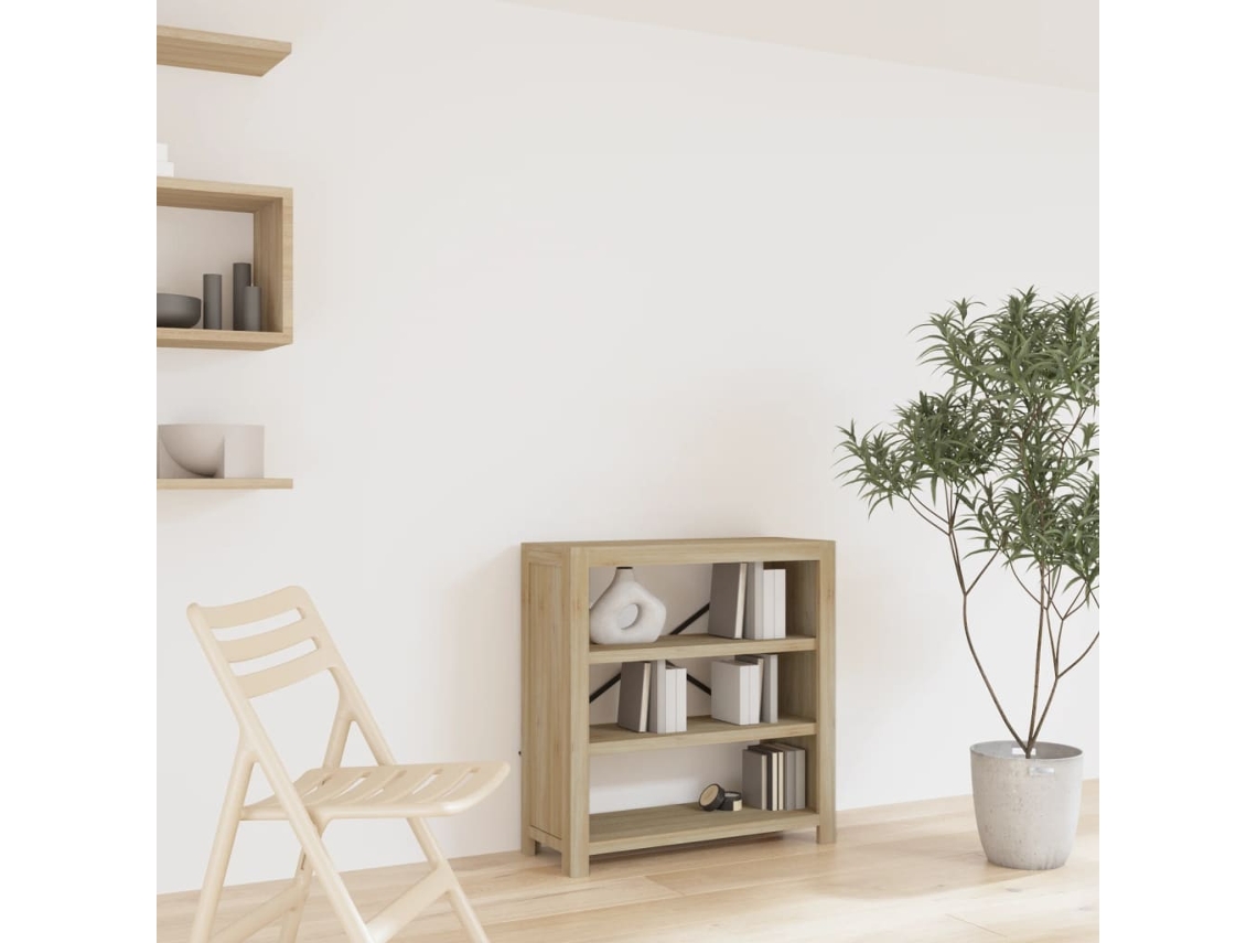 Vidaxl Estante Com 3 Prateleiras 80x30x80 Cm Madeira De Acácia Maciça