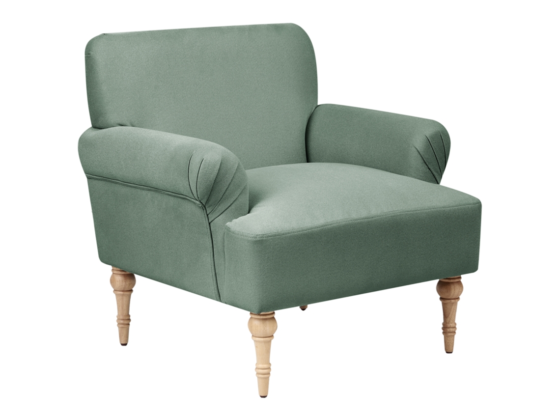 Poltrona BELIANI Fredros de Tecido Verde Claro 71x75x82