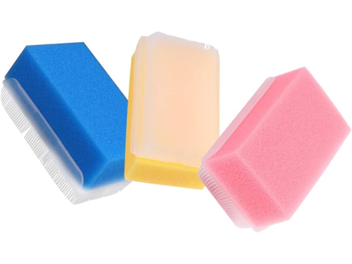 Conjunto De 3 Escovas Banho Esponja Macia Healeved Para Massagem E Lavagem, Adequado Para Bebês E Crianças