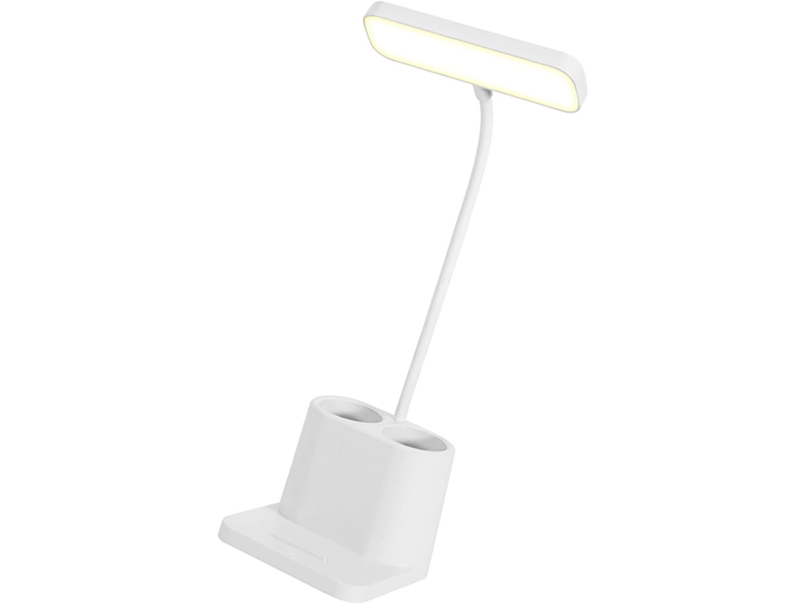 Luminária de mesa pequena, com brilho ajustável, compacta, 283g, ideal para quarto e mesa, em ABS, 11x11x30cm