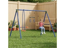 Vidaxl Conjunto De Balanço Para Exterior Multicolor Aço E Pe