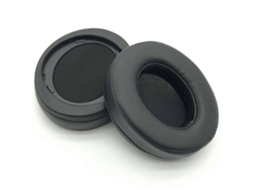Almofadas Lurelia para Aparelhos Auditivos, com Couro Sintético e Espuma Viscoelástica, Preto/Azul, 1 Par