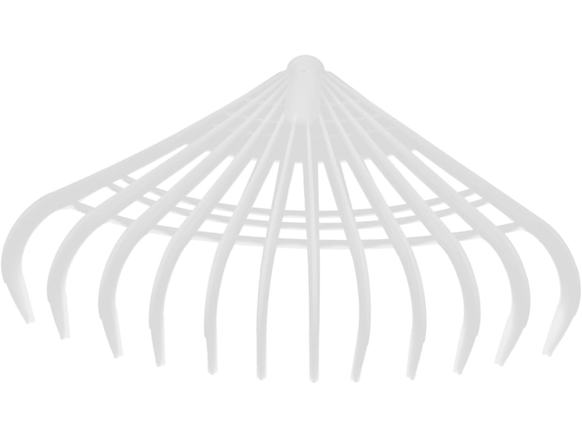 Ancinho De Jardinagem Resistente Em Plástico Branco Para Folhas E Grama.