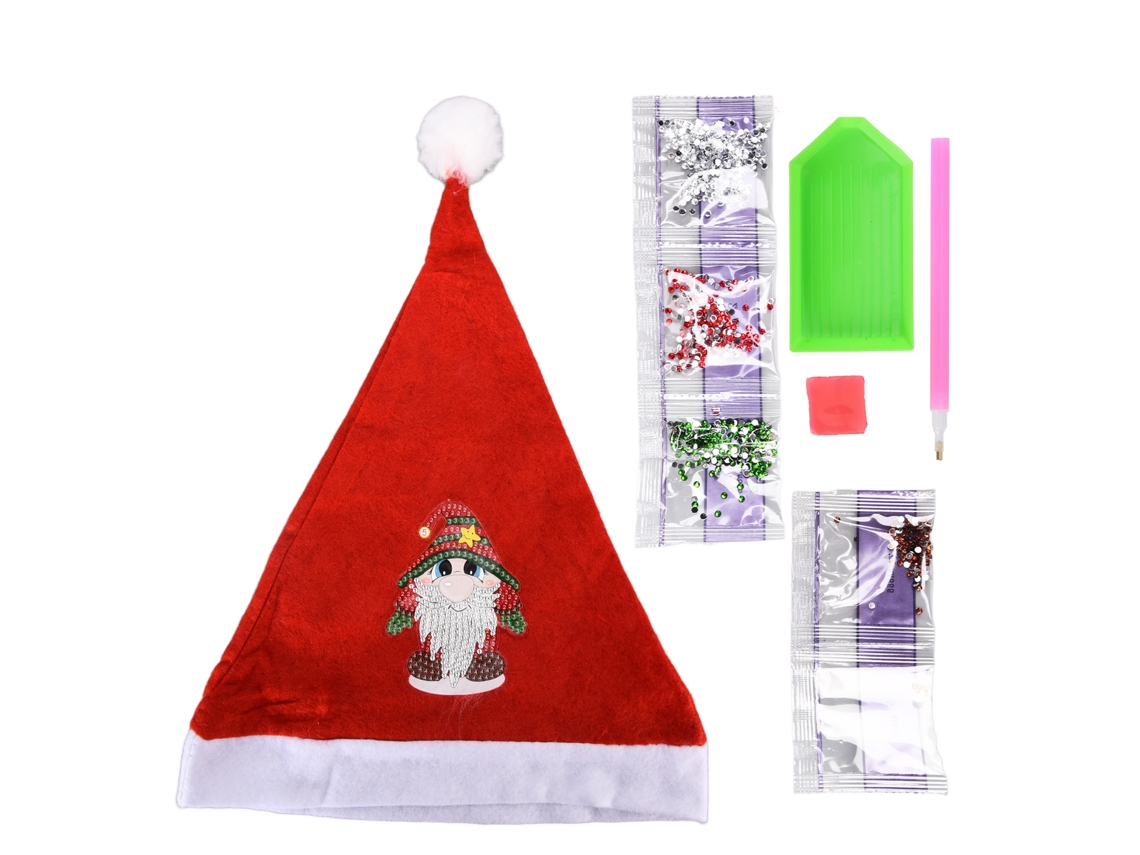 Chapéu De Natal Diy Laxiscreed Com Rhinestones Para Decoração Ou Presente Natalício