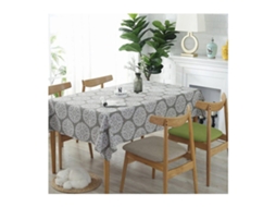 Lurelia Toalha De Mesa Algodão Linho Cinza Vintage Retrô
