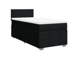Cama com Molas/colchão 80x200 Cm Tecido Preto MAISON EXCLUSIVE
