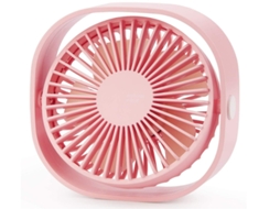 Ventilador De Mesa Usb Portátil Mini Ventilador De Mesa Pessoal Com Rotação 360 E Velocidade Ajustável de 3 Para Descritório, Viagens Yizhood (rosa)