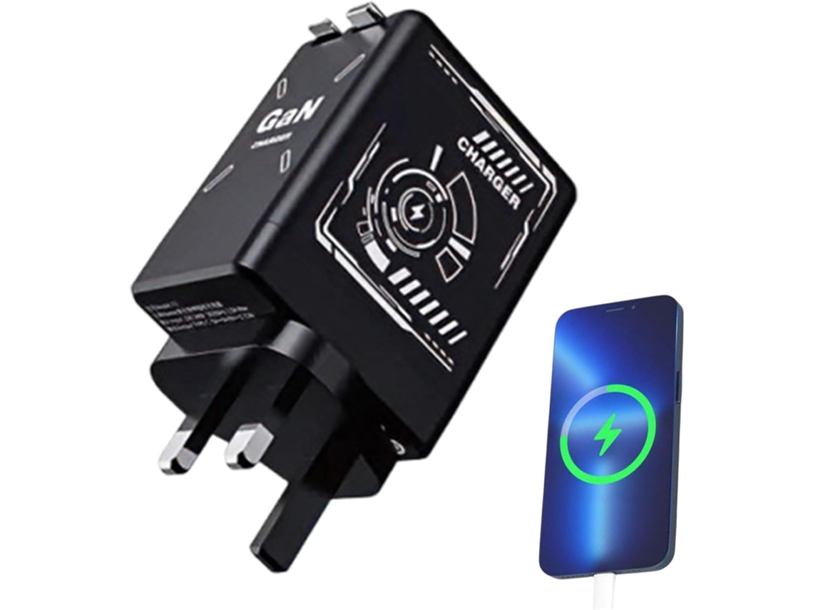 Carregador Rápido Usb C Porta Dupla Para Carregamento Portátil Portátil | Múltiplos Com Cabo Retrá Gokoco