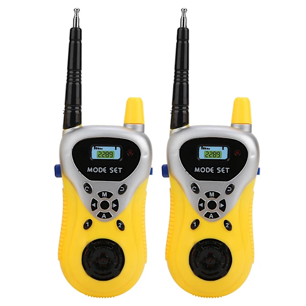 /hh/ 2 Peças Walkie Talkie Infantil Bidirecional De Longo Alcance Brinquedos Para Crianças Presente Aquaforge Slowmoose (amarelo)