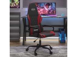 Vidaxl Cadeira Gaming Couro Artificial Preto E Vermelho Tinto