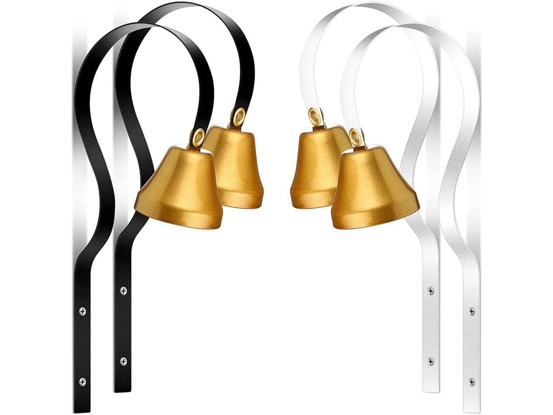 Conjunto Campainha 4 Peças Compradores, Campainha Estilo Antigo, Montagem Na Parede, Campainha