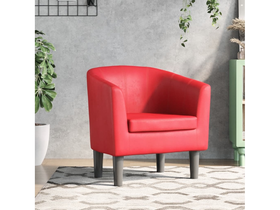 Poltrona em couro artificial Branco HARLANV1