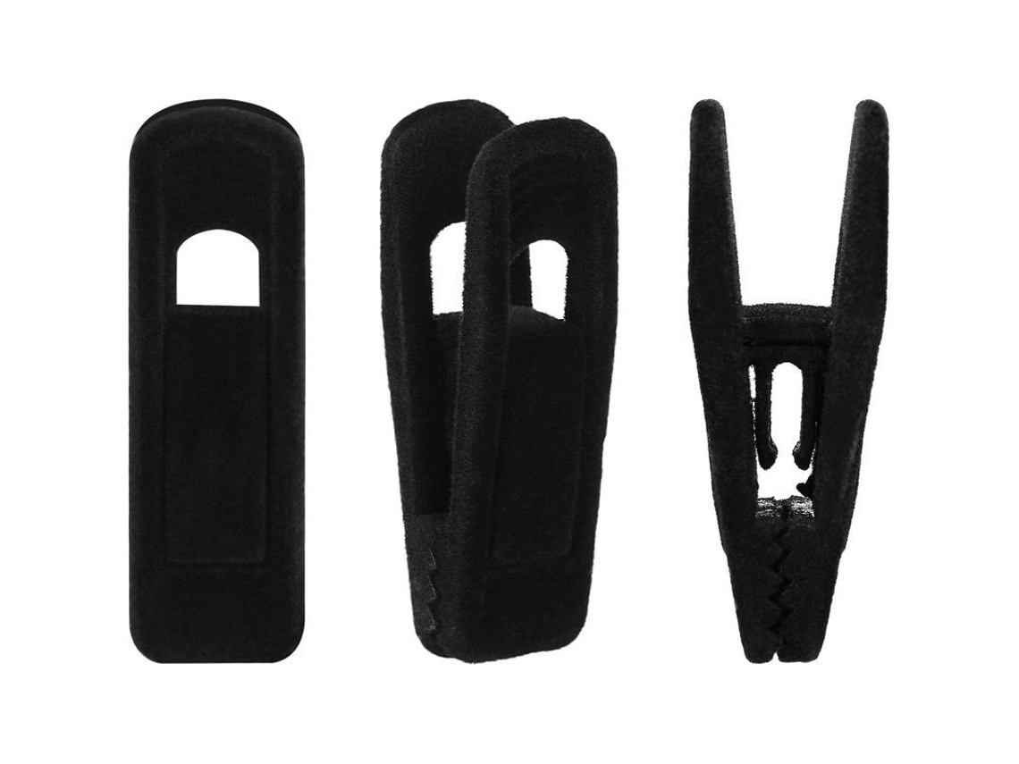 2026 clip para Cabides de Veludo Linjou 80 Peças, Clip Fuerte de Feltro para Calças, Preto