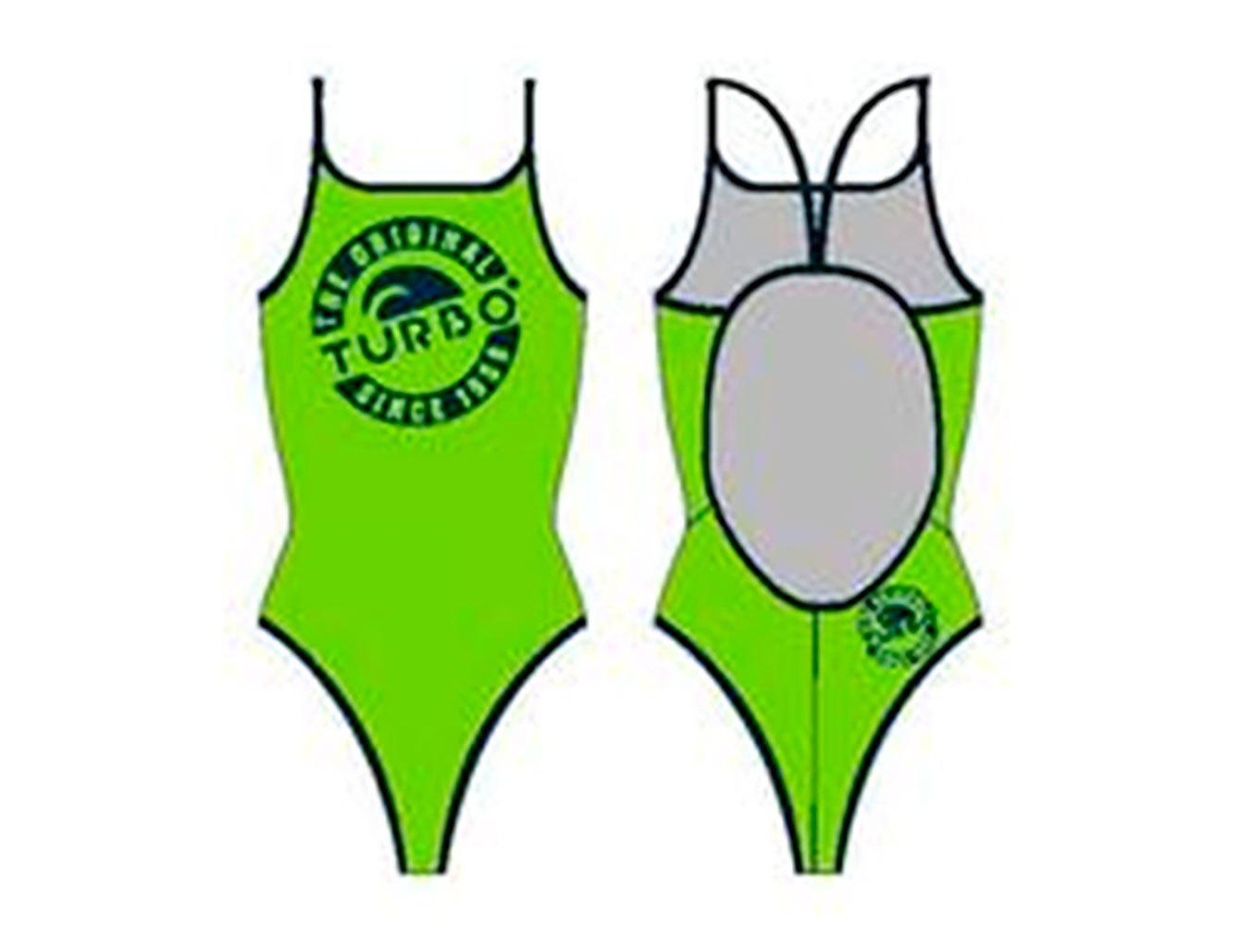 Fato de banho para Mulher TURBO Original Verde para Natação (S)