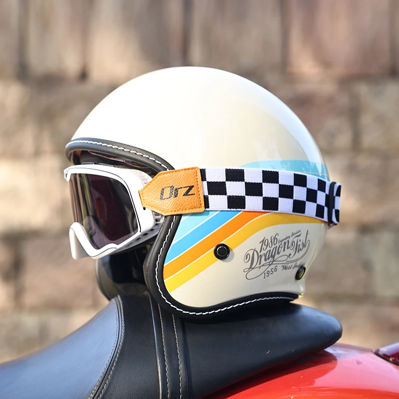 (xl) Capacete De Motocicleta 3/4, Certificado Dot, Casco Em Abs