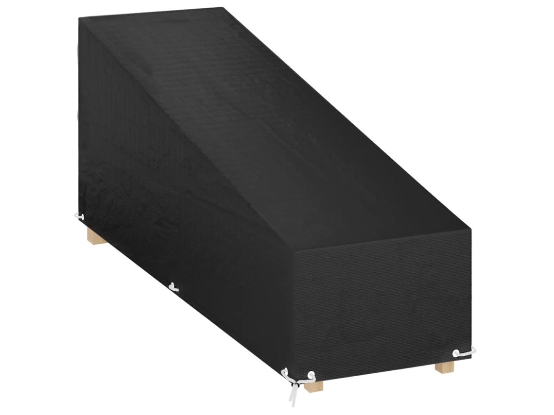 Vidaxl Capa Para Espreguiçadeira 12 Ilhós 200x65x35/60 Cm Polietileno