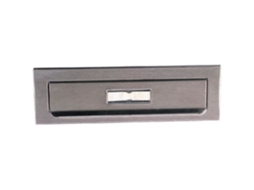 Entrada para caixa de correio em aço inox escovado dimensões 265x67x8mm - DECAYEUX - 161238