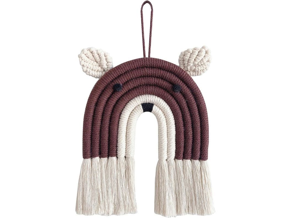 Tapiz De Pared Macramé Hecho A Mano Con Animales Bonitos Decoración De Pared Para Cumpleaños Infantil