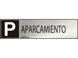 Sinal Informativo NORMALUZ "Estacionamento" (Inox Adesivo 0.8Mm) 5X20Cm