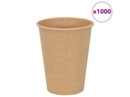 Vidaxl Copos De Café De Papel 1000 Pcs 12oz 300ml Castanho