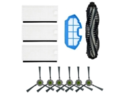 11 pc/set pré-filtro filtros principal rolo escova escovas laterais para moosoo mt501 mt710 mt720 aspirador de pó vassoura limpeza substituição