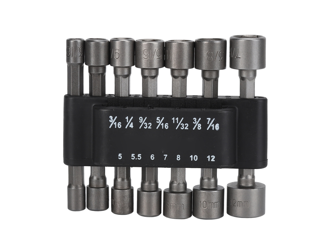 Conjunto 14pcs Chave Parafuso Broca Hexagonal Aço Cromo vanádio Abs com Base
