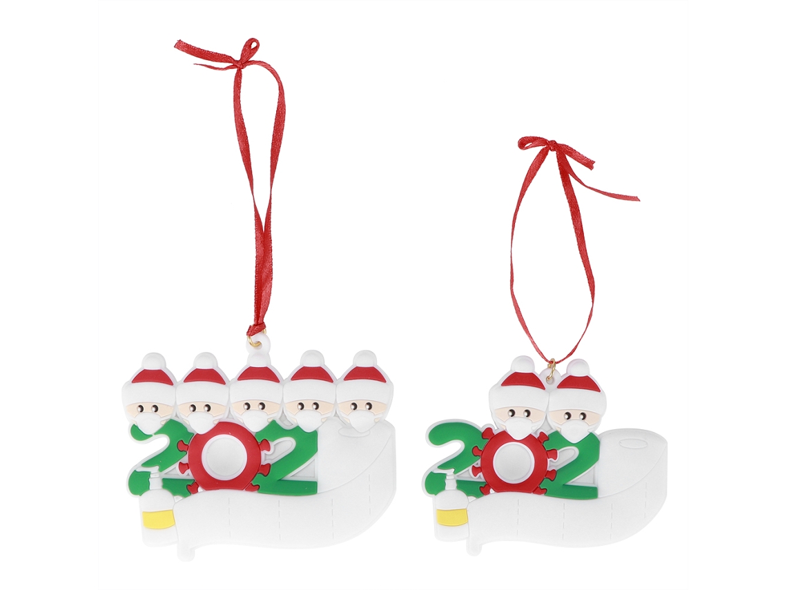 Laxiscreed Conjunto De Pendentes De Natal Personalizados Para Família, 2+5 Peças, Decoração Natalícia