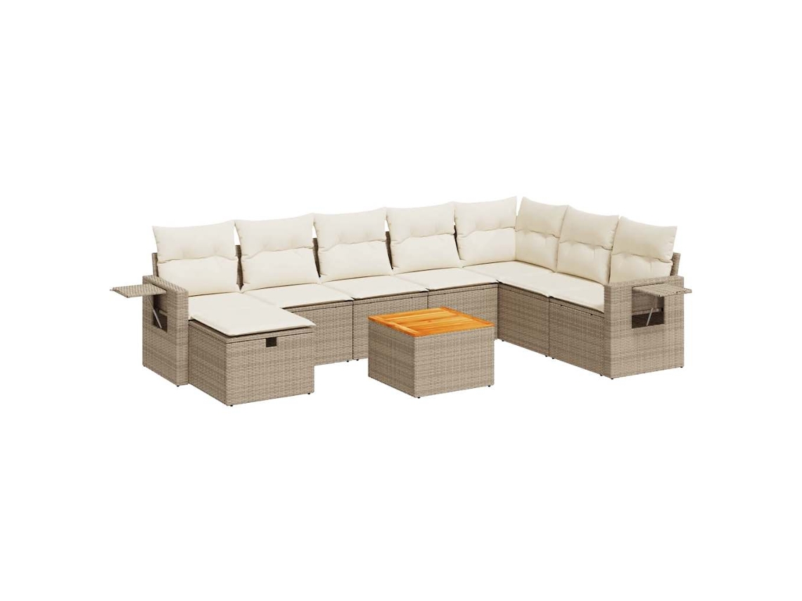 Garden Sofa Set, Garden Sofa Sets Vidaxl Bege Rattan / Vime (n/a)
