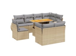 Garden Sofa Set, Garden Sofa Sets Vidaxl Bege Rattan / Vime (n/a)