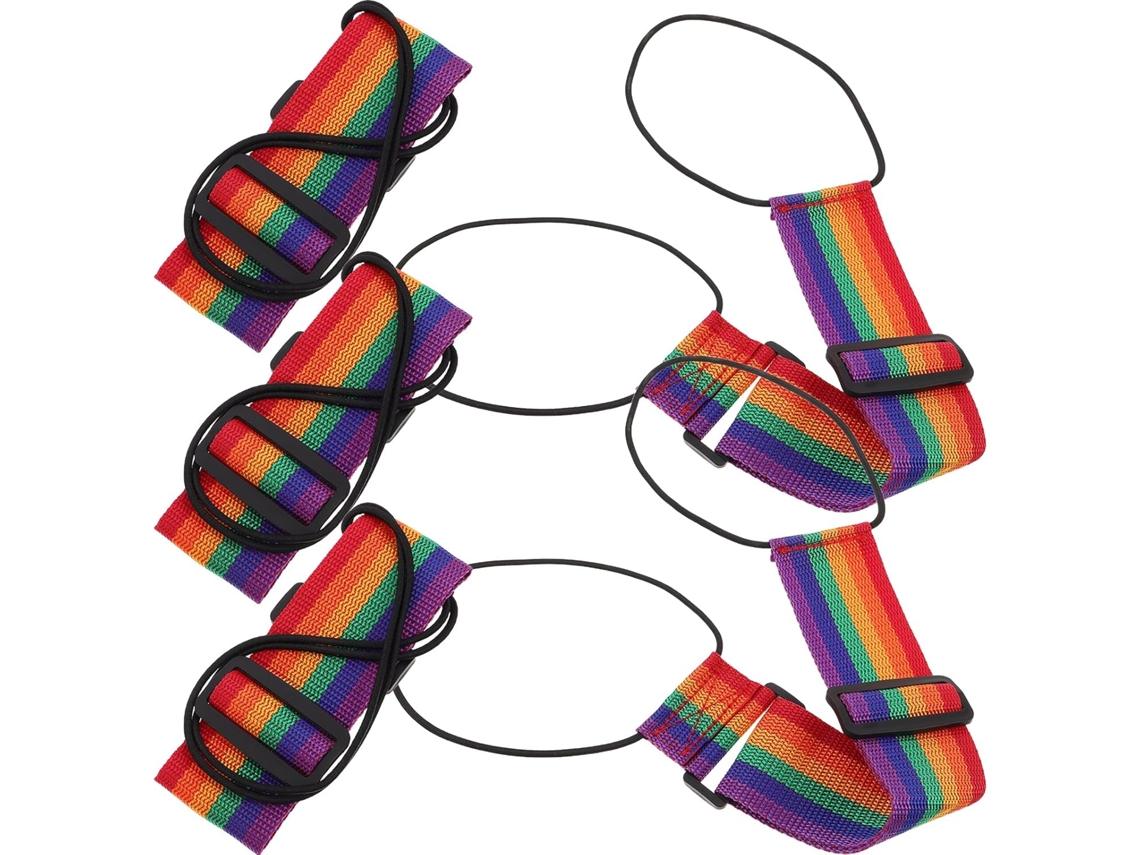 De 5 Cintas Elásticas Ajustáveis Para Bagagem, De 26 A 40 Cm, Coloridas, Para Fixação De Malas.