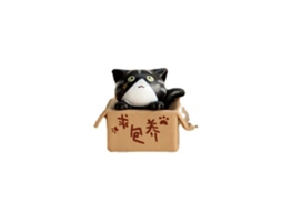 Figura Pequena De Gato Box Cat Decoração Mesa Adornamento Animal Pet Estilo Cute