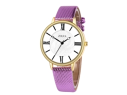 Reloj De Cuarzo Clásico Elegante Unisex Pareja Estilo Negocios Regalo Morado