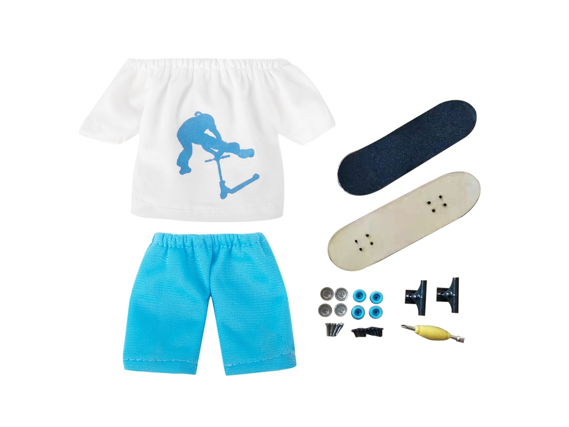 Primerox brinquedo Fingerboard Skate de Dedo para Crianças com Acessórios e Estojo Transparente de Madeira