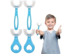 Escova de Dentes Infantil em Formato U, com Cabeça Silicone Macio Qualidade Alimentar, para Higiene Bucal 360 °, Ideal Crianças 2 GOKOCO