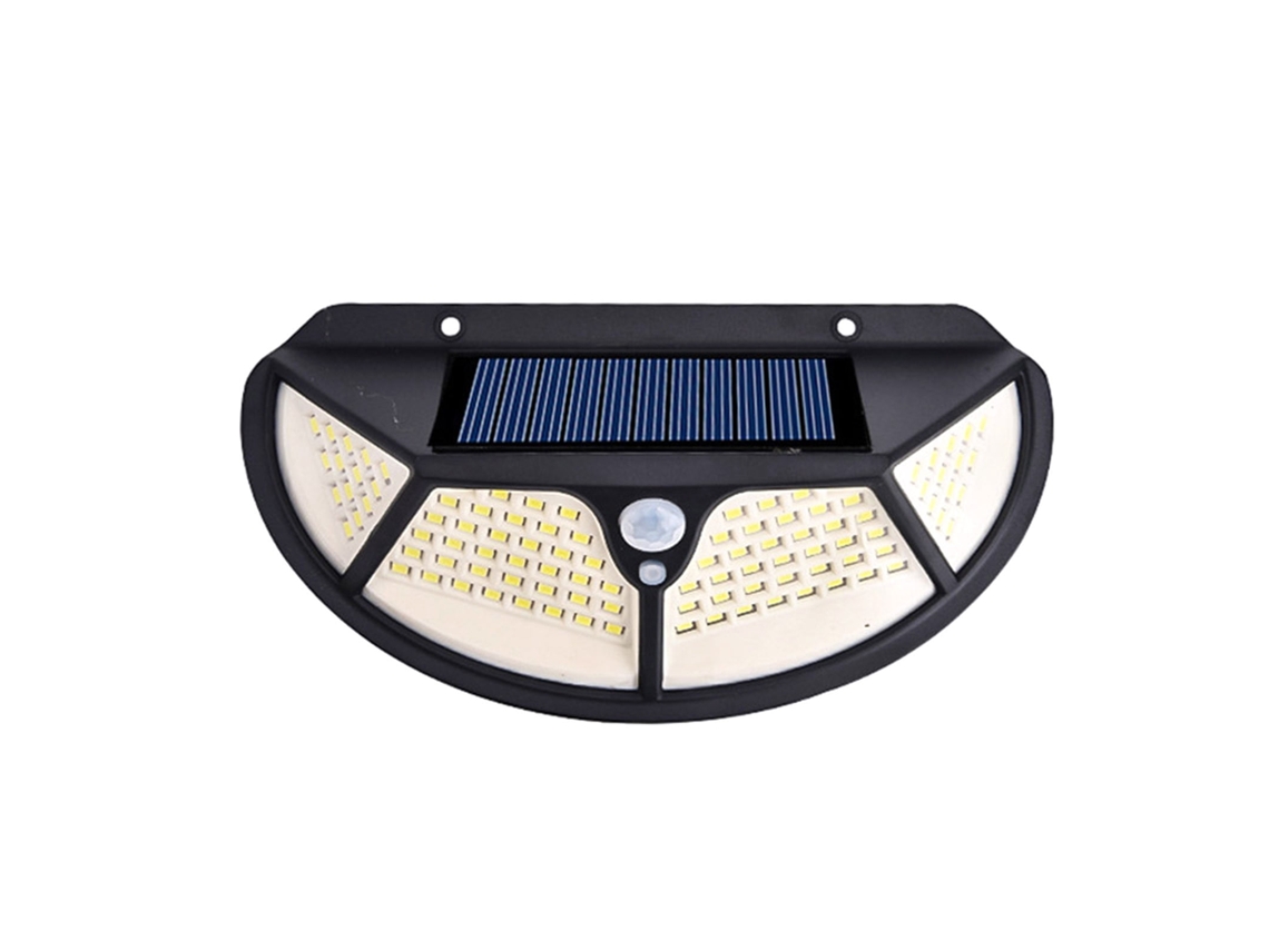 Luz de Parede Solar 102 Led com Sensor de Movimento, Impermeável, 3 Modos para Pátio e Garagem GERTIZ