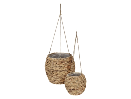 Conjunto de 2 Cestos para Plantadores de Fibra Natural WELLHOME