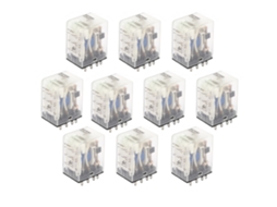 Conjunto de 10 Peças Relé Bemm2c 5a 8 Pinos Intermediário Eletromagnético