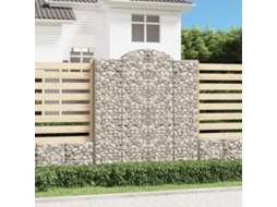 Vidaxl Cestos Gabião Arqueados 11 Pcs 200x50x220/240 Ferro Galvanizado