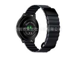 Pulseira De Couro Genuíno Com Fecho Magnético Reverso Para Samsung Galaxy Watch 4cinza Espacial 18 Mm Yunzii (com 2 Barras De Mola Para Interruptores)