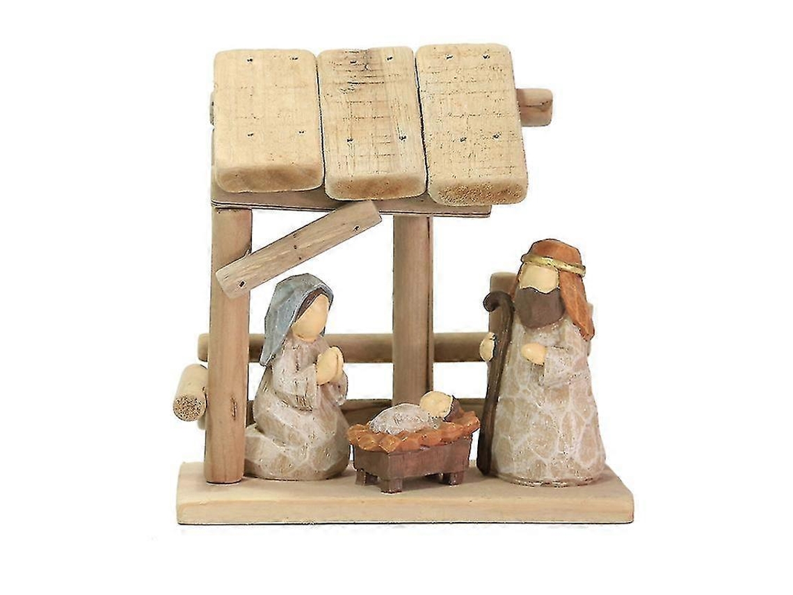 Presépio De Natal Tradicional, Cena De Presépio, Figura De Casa De Resina De Madeira, Ornamentos Religiosos, Decoração De Natal Olysi Shop