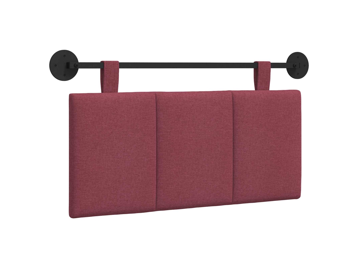 Conjunto 1 Cabeceira Suspensa Vidaxl Vermelho Veludo (90 X 55 X 5 Cm)