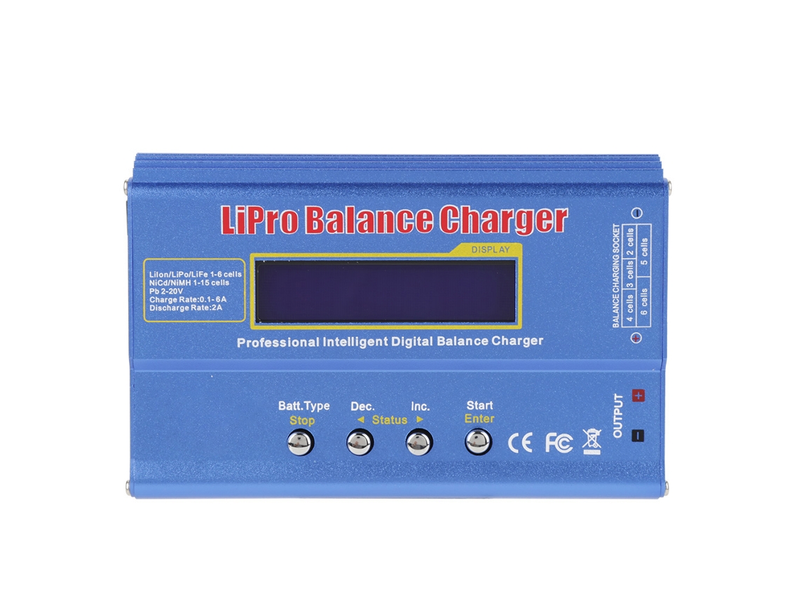 Carregador De Equilíbrio Laxiscreed Em Plástico Azul Para Baterias Ni-mh E Ni-cd Com Tela Lcd