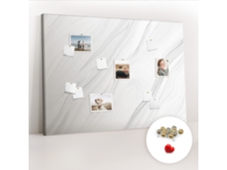Quadro De Cortiça Com Impressão Mármore Decorativo Para O Corredor Espelharte (140x100 Cm)