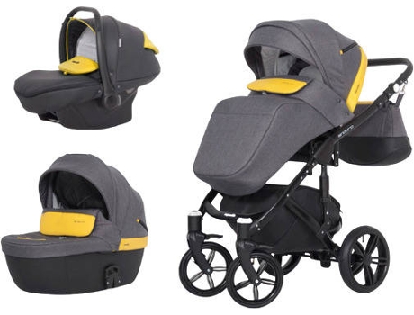 Carrinho de Bebé Individual  Enduro + Kite Isofix Ready Amarelo