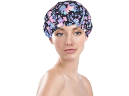 Touca De Banho Feminina, Reutilizável, Impermeável, Dupla Camada, Com Elástico, Ideal Para Cabelos Longos, Com Estampa