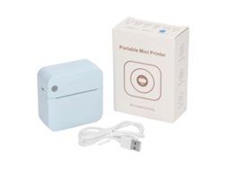 Impressora Mini Notebook Bluetooth Para Estudantes: Notas Erros Fotos Documentos Azul